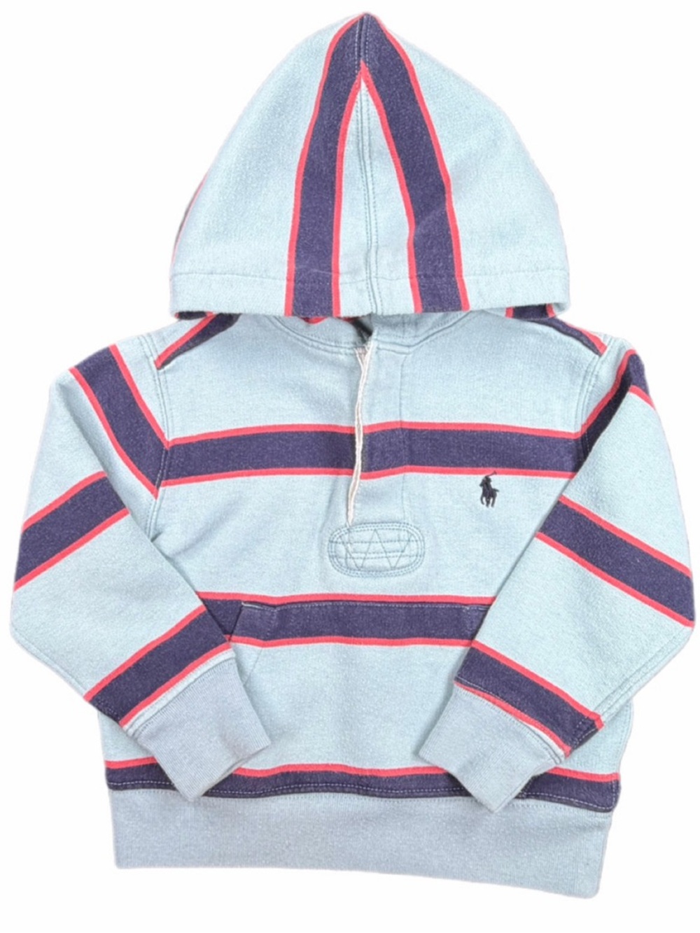 POLO Ralph Lauren Boys Striped Fleece Hoodie - 2/2T